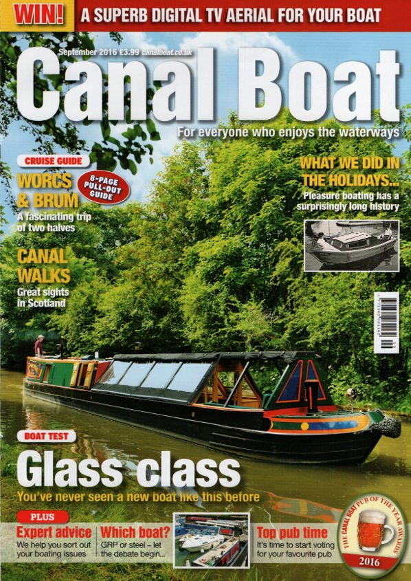 Cover of Canal Boat magazine, September 2016